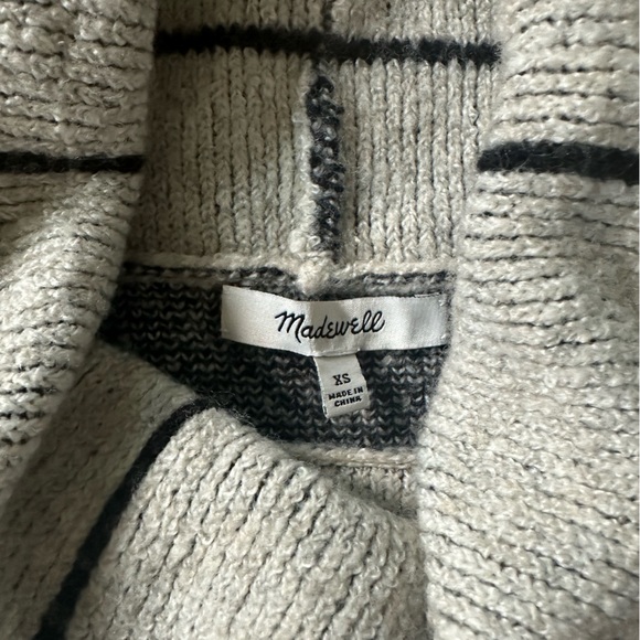 Madewell Windowpane Wool Blend Turtleneck Sweater - Picture 3 of 5